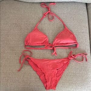 Vibrant Coral Bikini Set